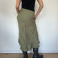 Khaki Linen Skirt · Size M/L