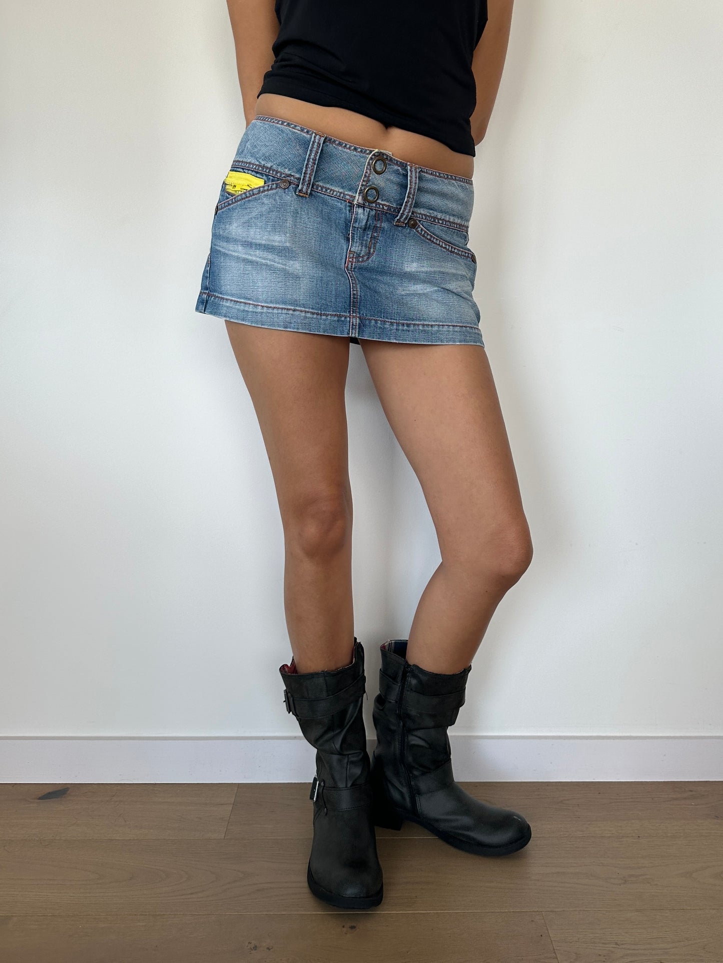 Denim Mini Skirt · Size XS/S