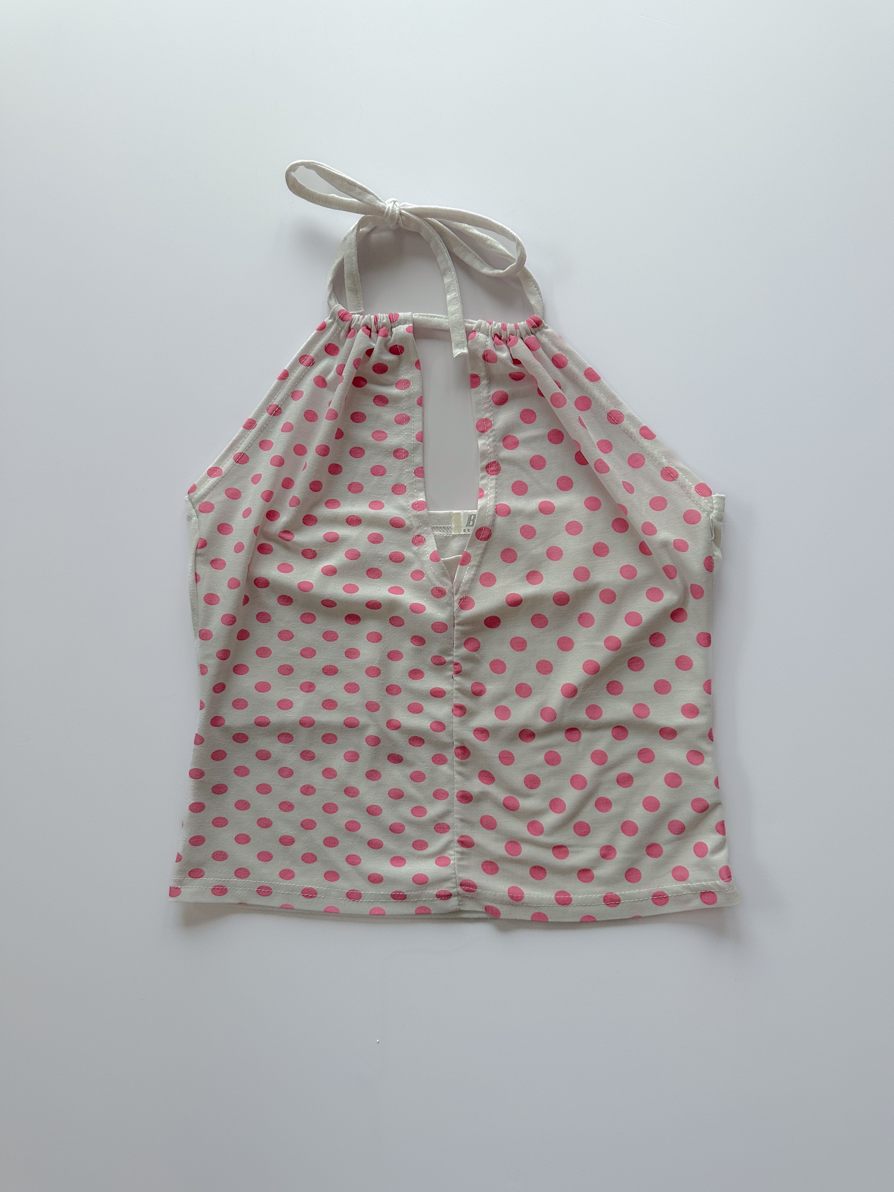 polka halter top / size small