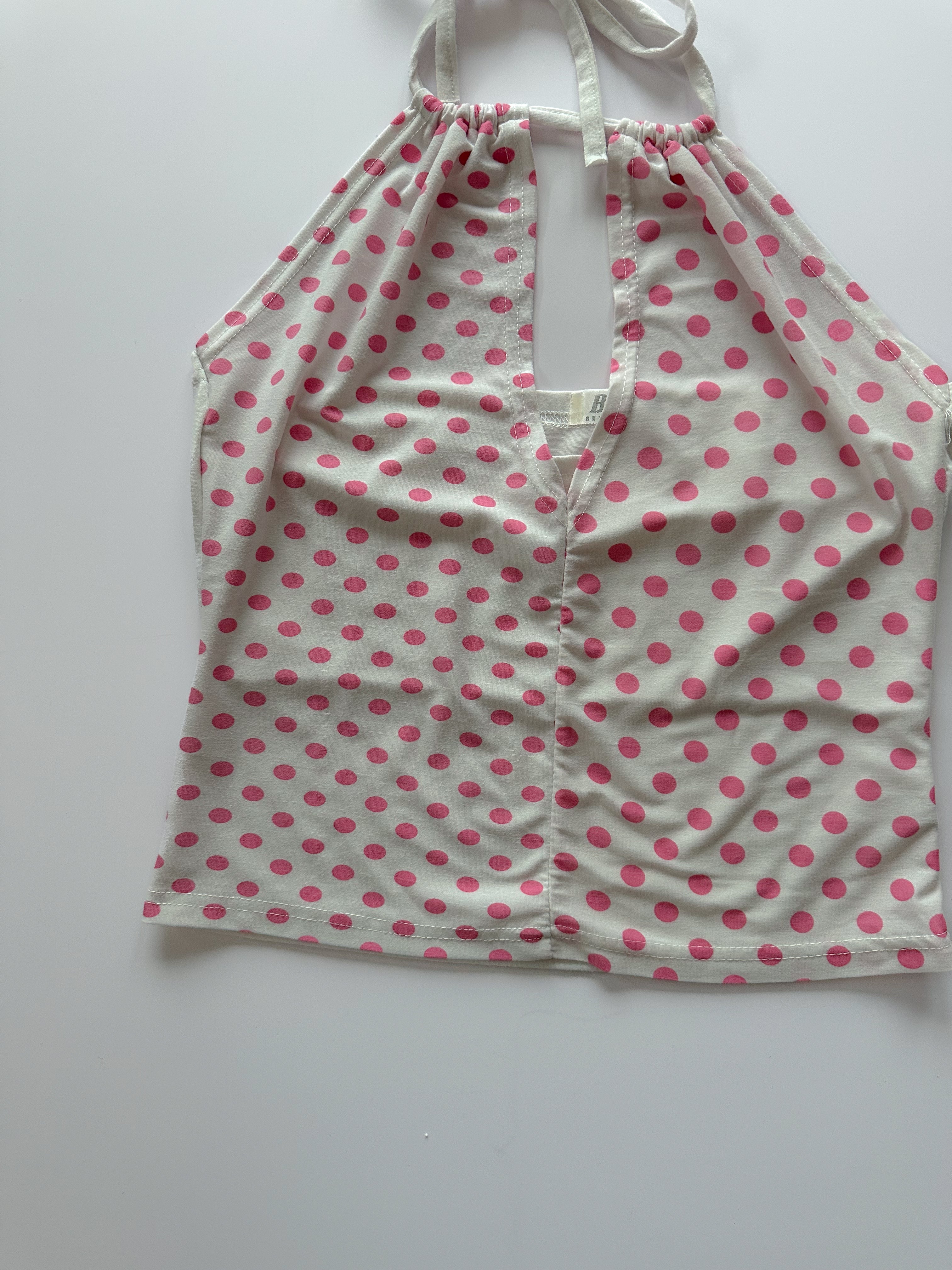 polka halter top / size small