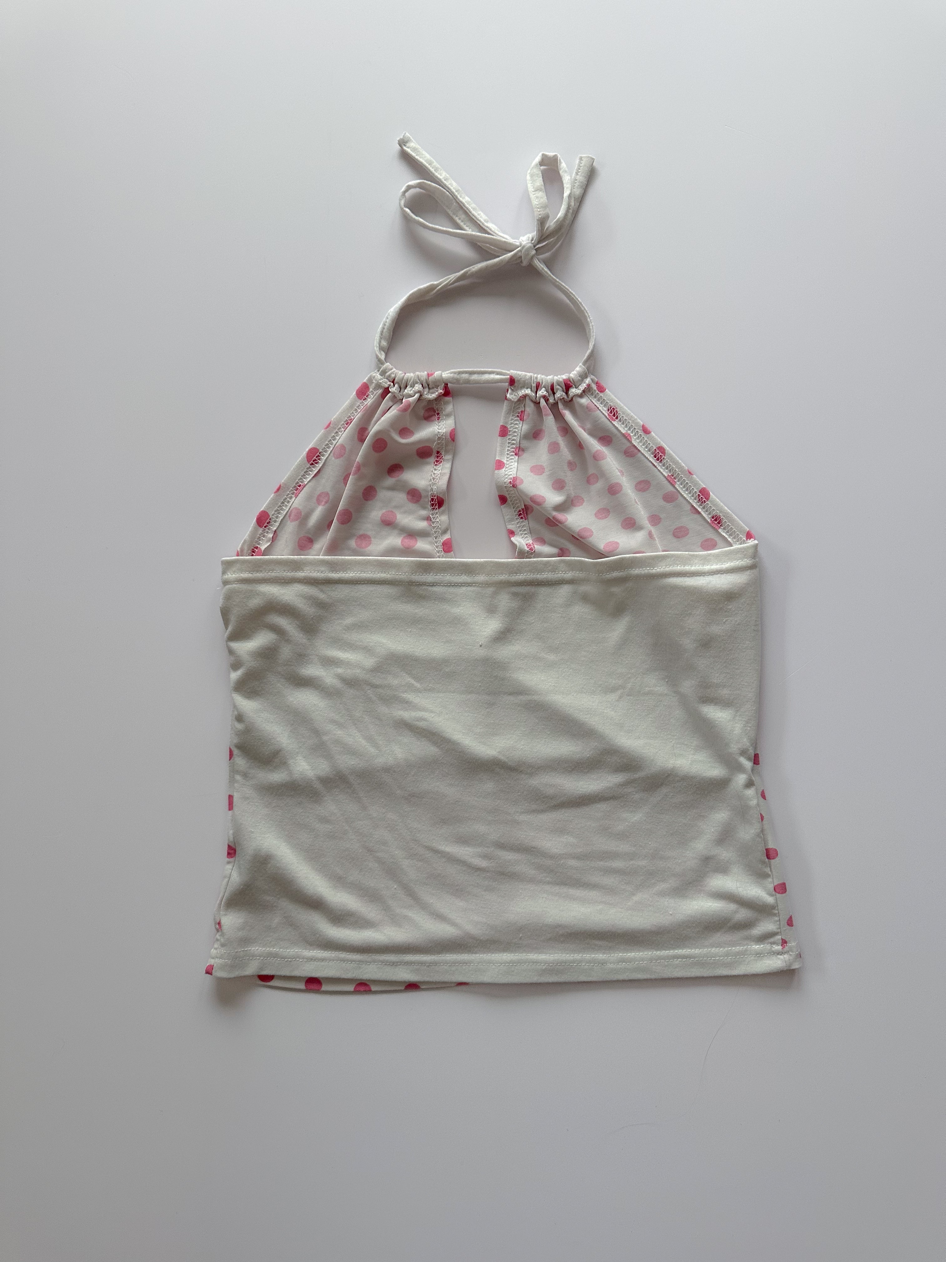 polka halter top / size small