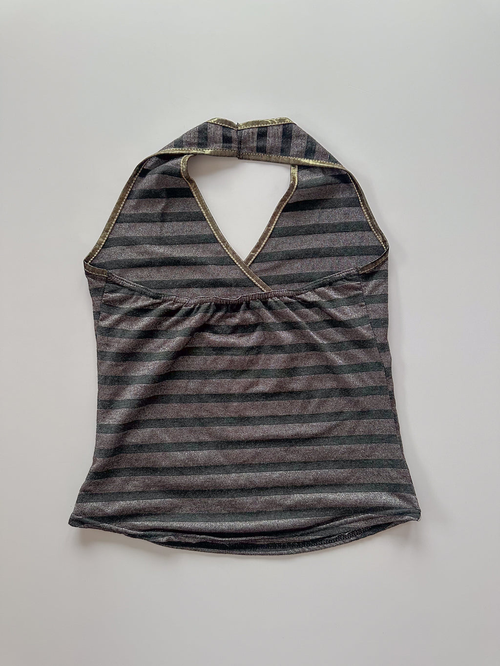 stripe halter neck top top / size small