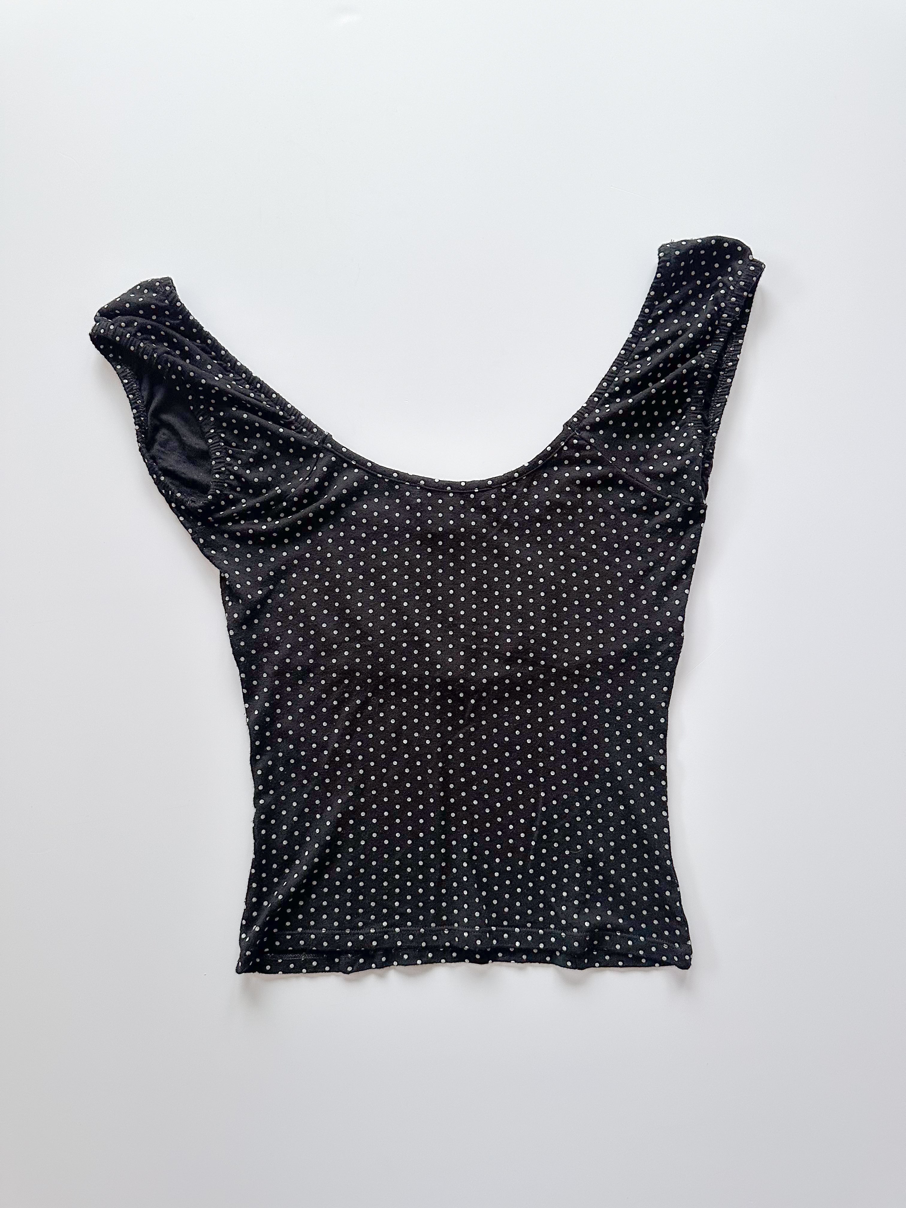 polka dot milkmaid top / size small-medium