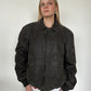 Leather Bomber Jacket ⋆ Size L/XL