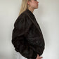 Leather Bomber Jacket ⋆ Size L/XL