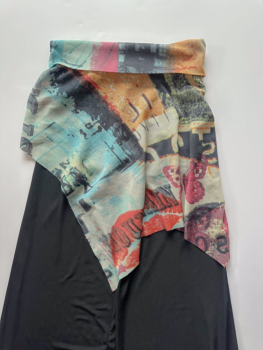 wide leg pants with layered skirt / size small-medium