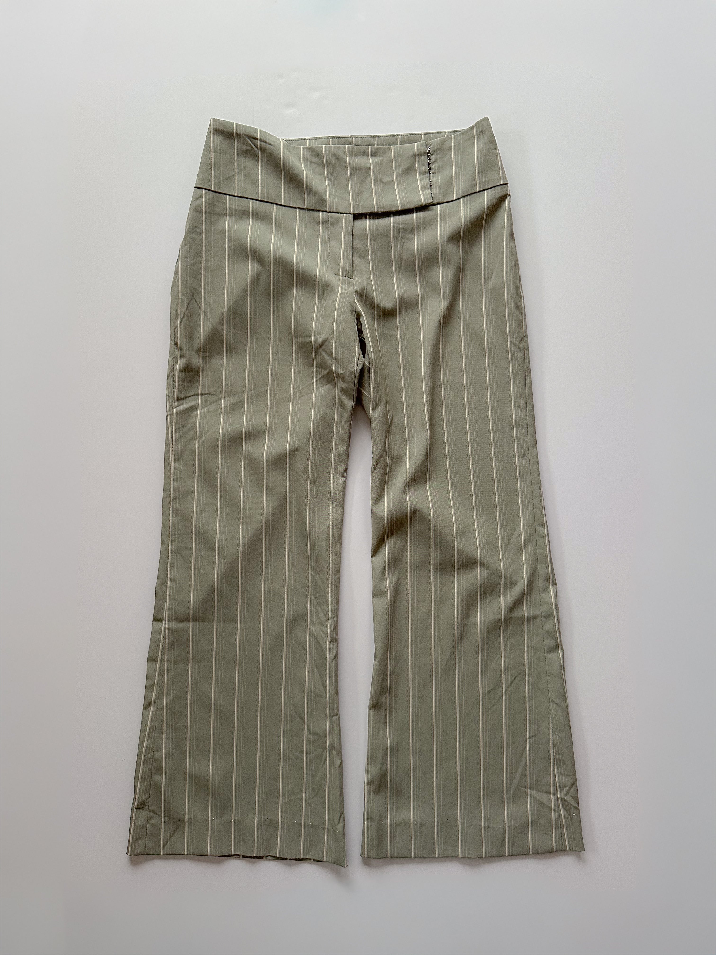 hook-eye pinstripe pants / size small