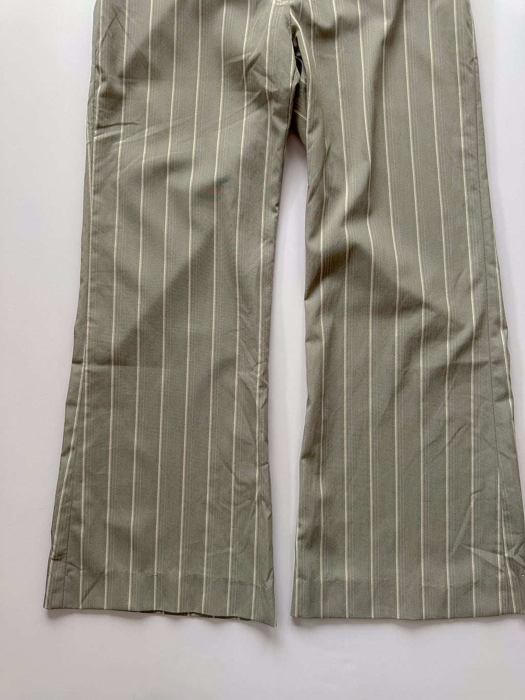 hook-eye pinstripe pants / size small