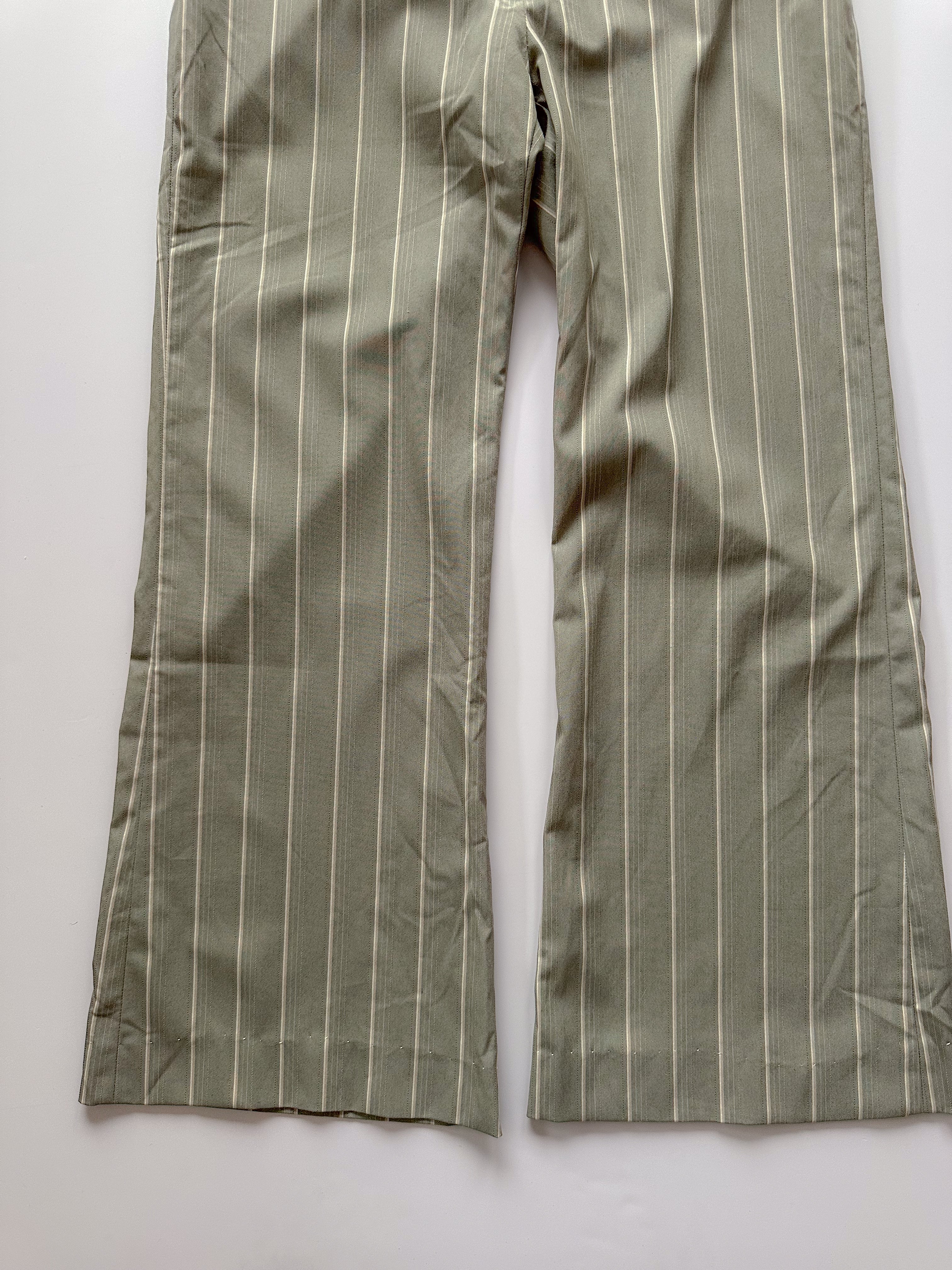 hook-eye pinstripe pants / size small