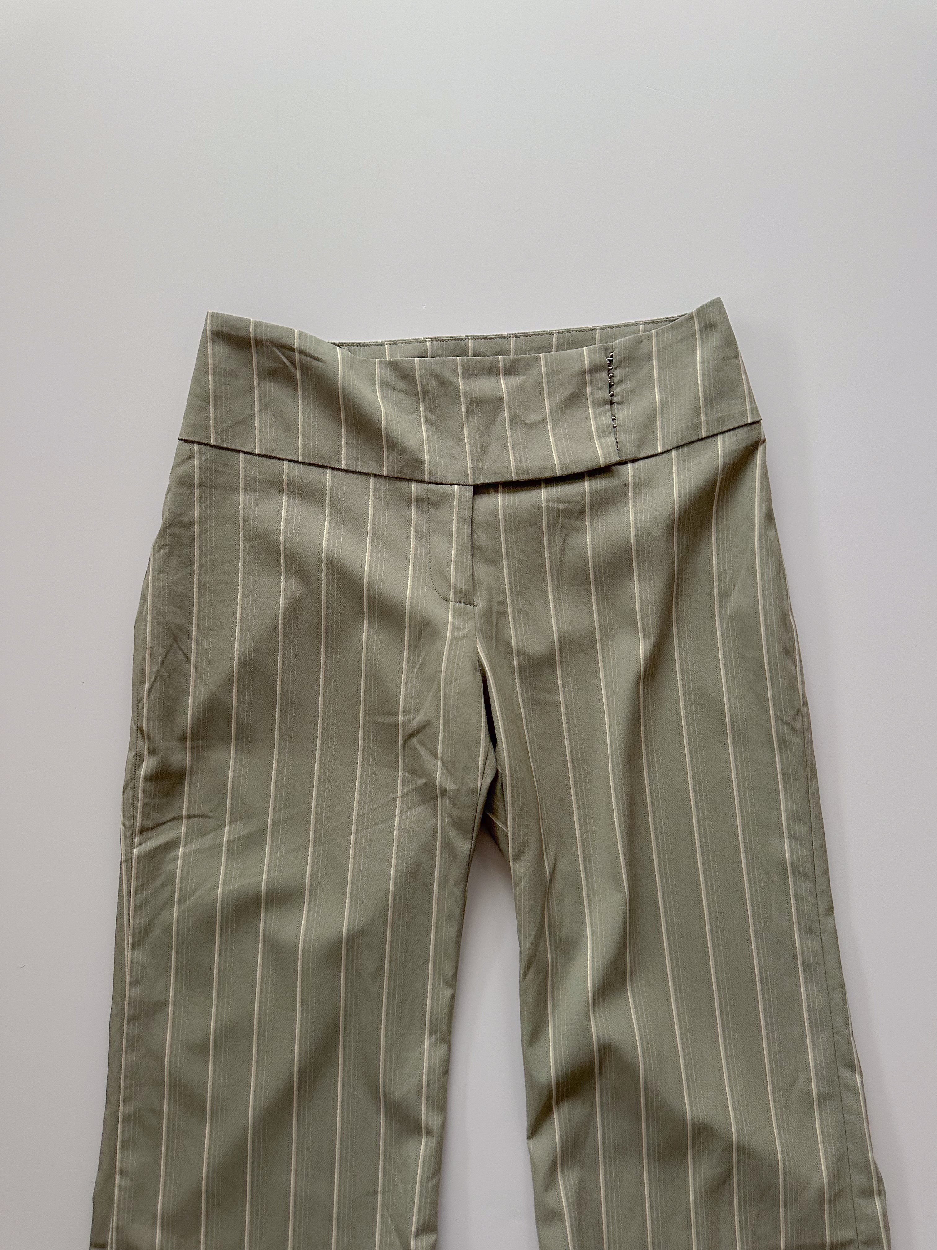 hook-eye pinstripe pants / size small