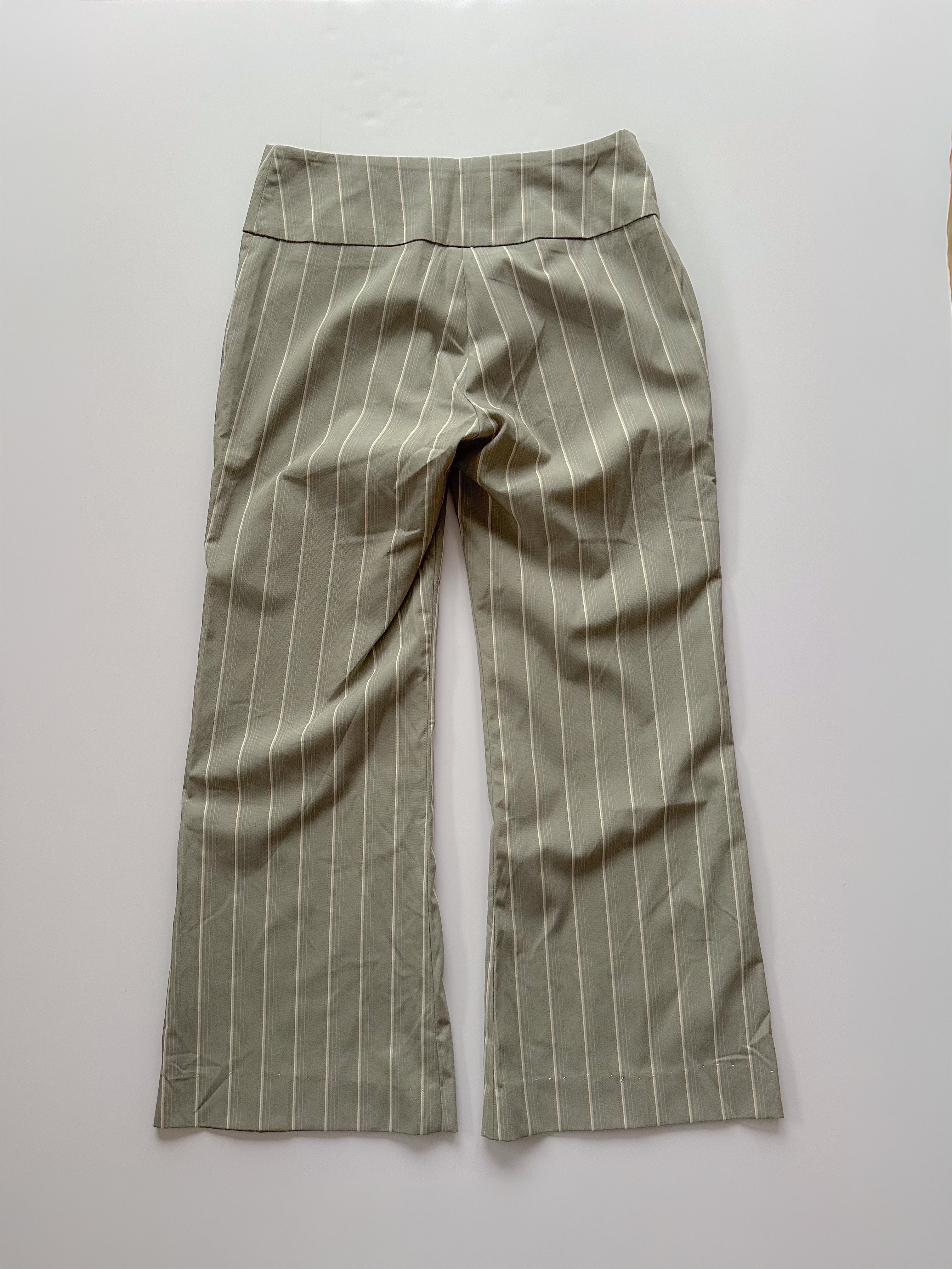 hook-eye pinstripe pants / size small