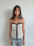 polka dot corset top / size m-l