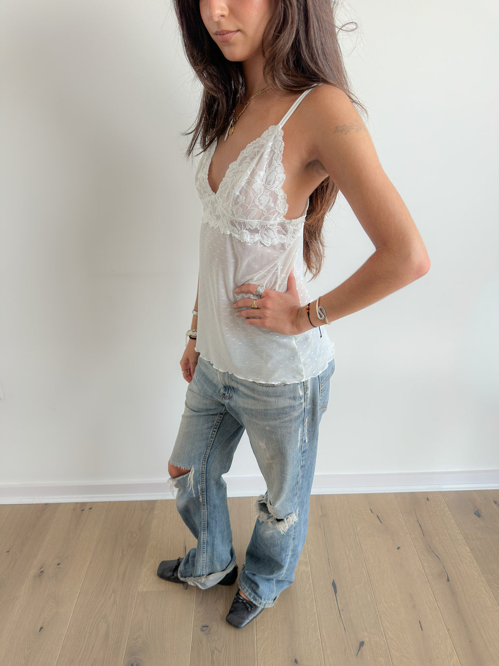 mesh cami top / size s-m