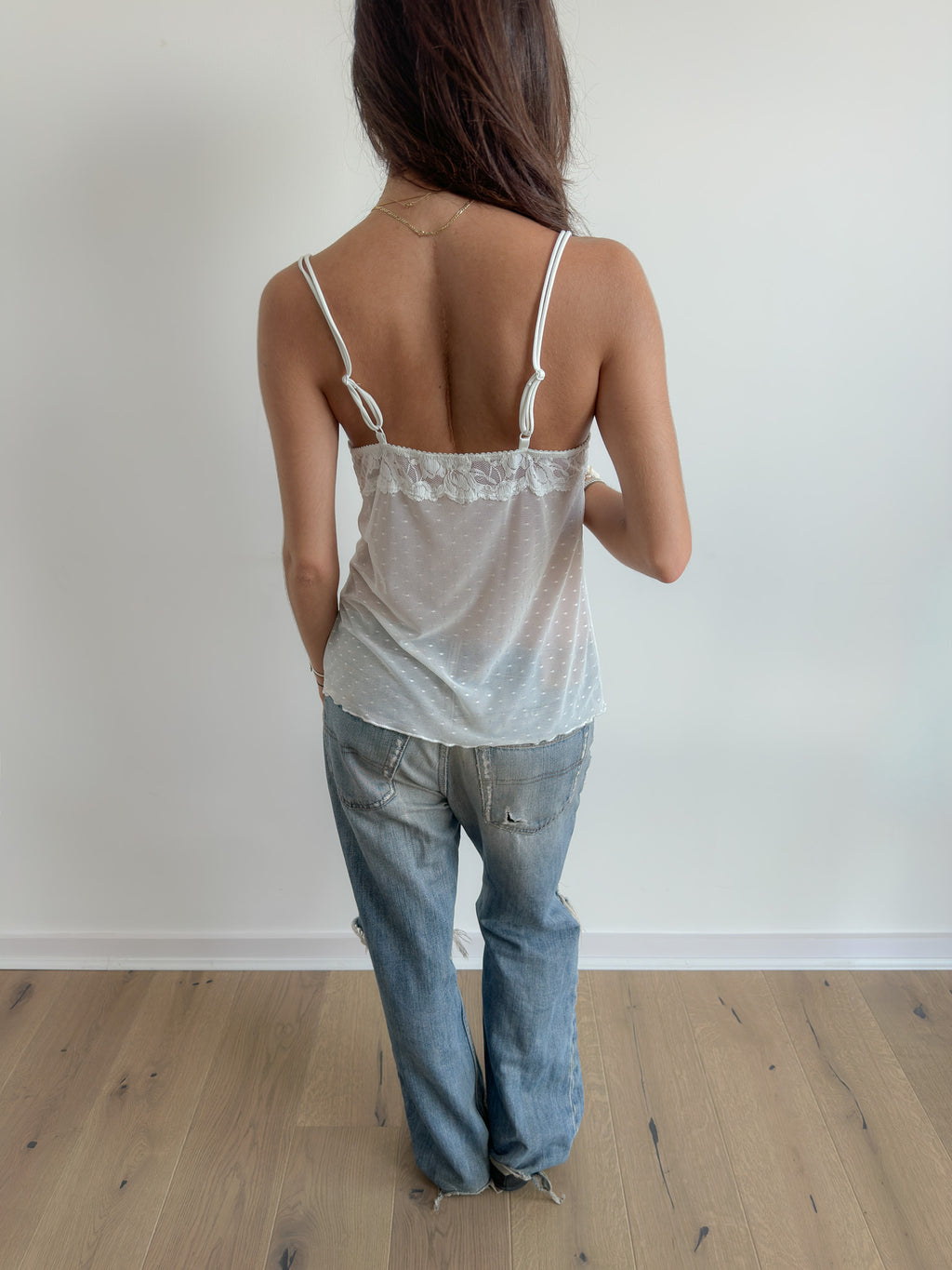 mesh cami top / size s-m