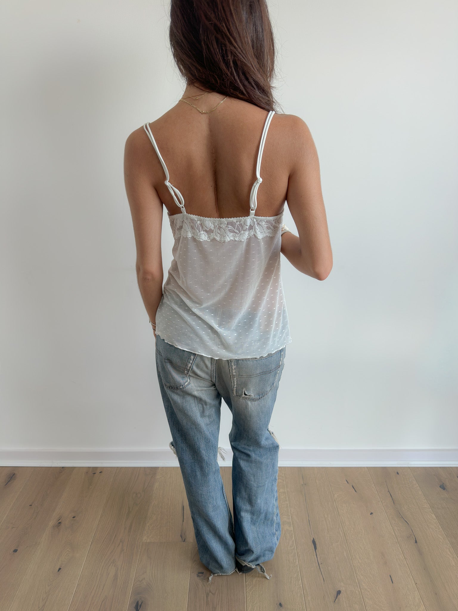 mesh cami top / size s-m
