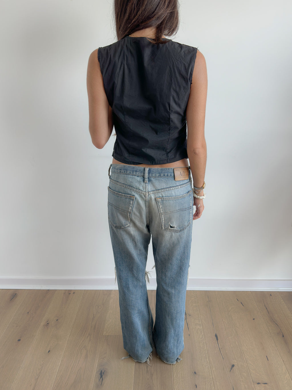 studded button up top / size xs-s