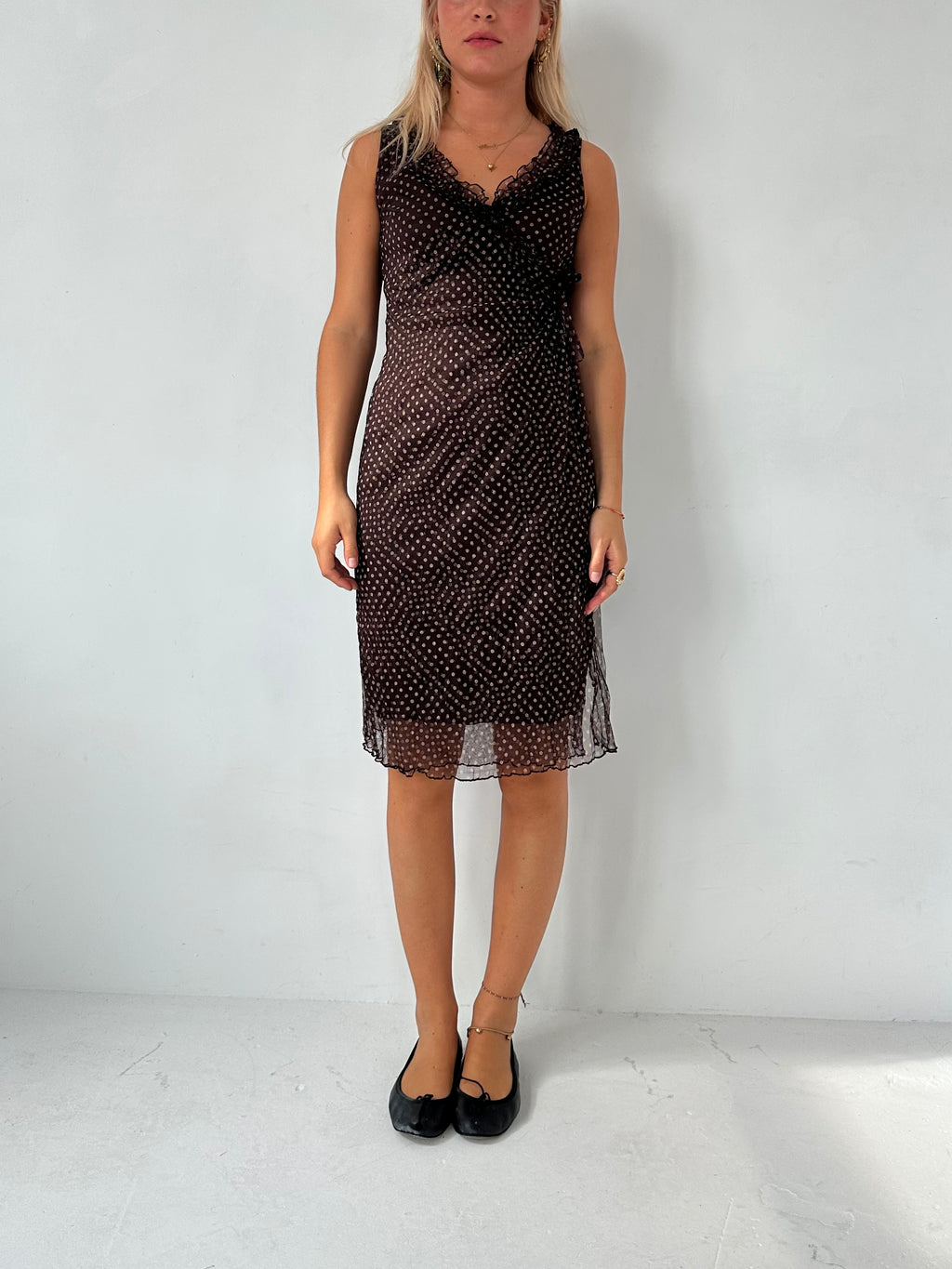 polka dot dress — size xs/s