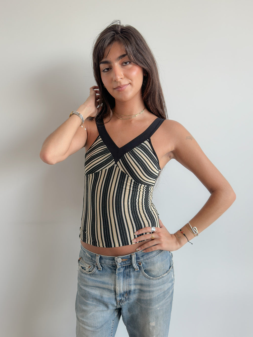 stripe tank top / size xs