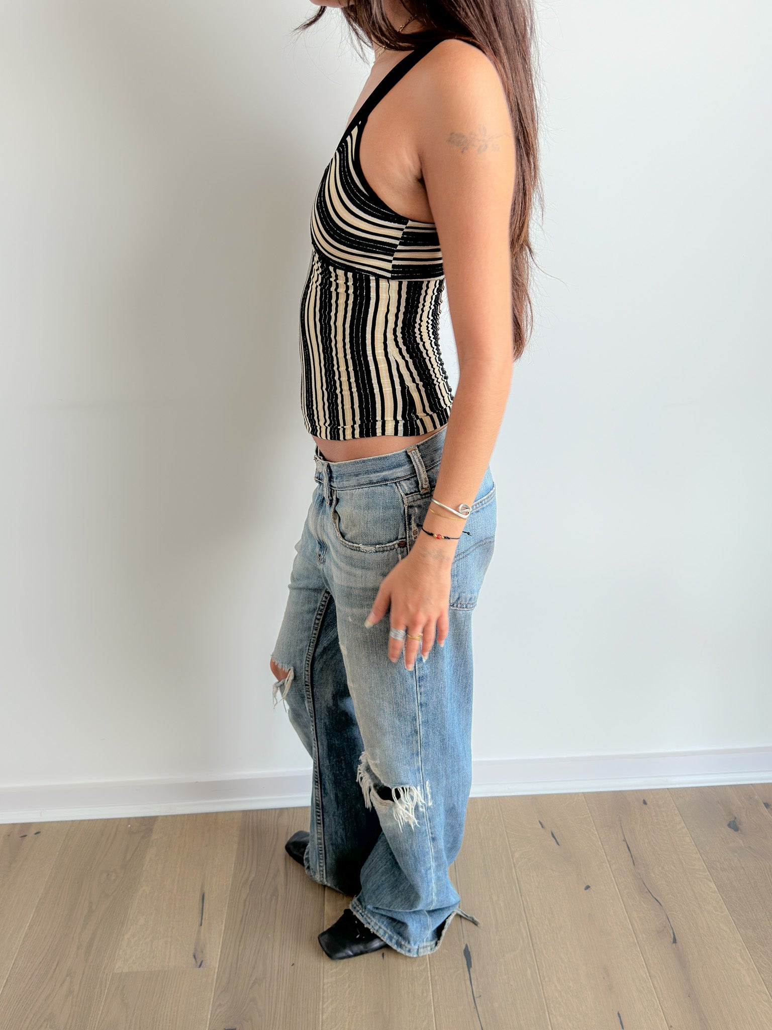 stripe tank top / size xs