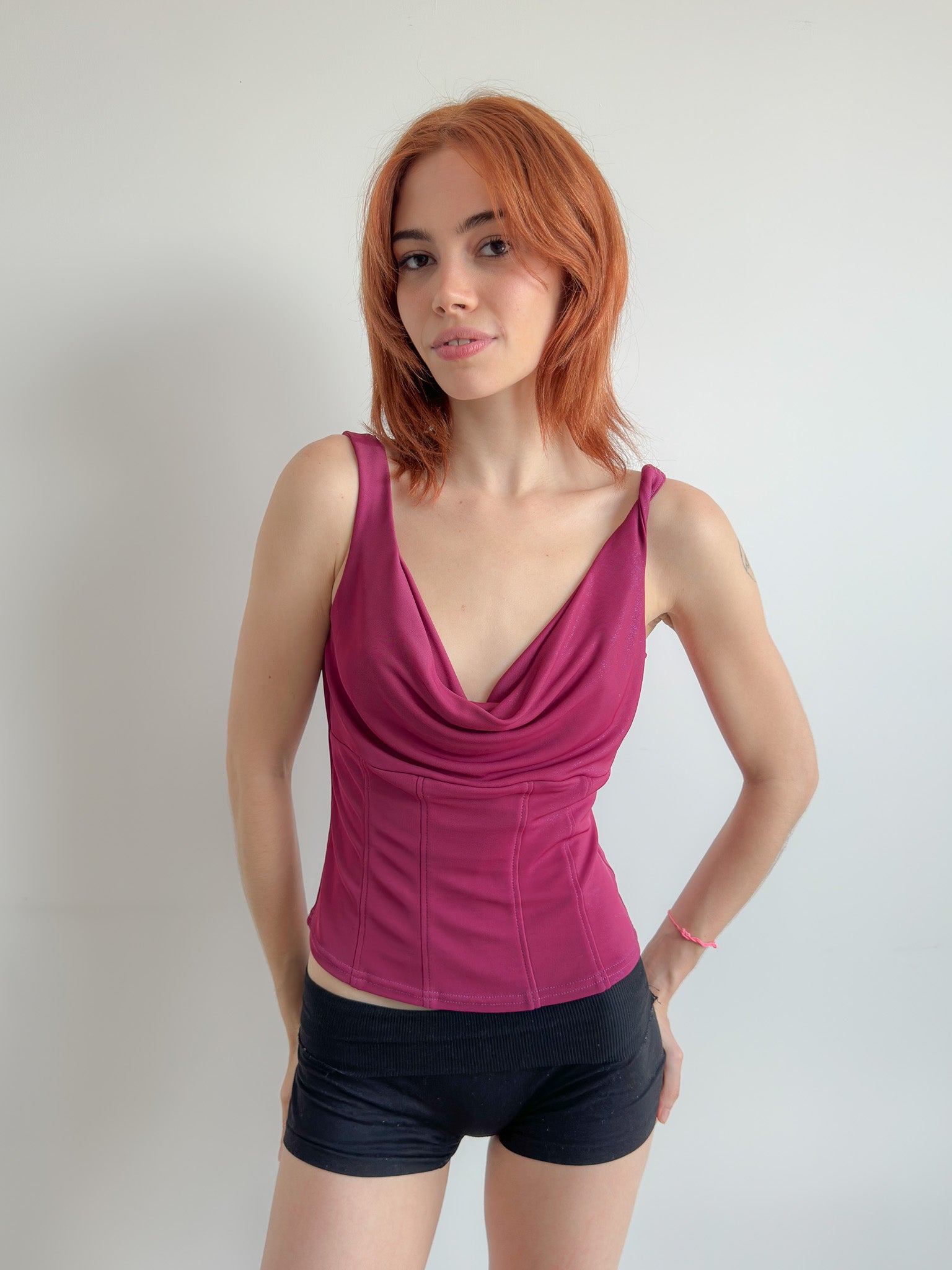 asymmetric slouch tank / size s