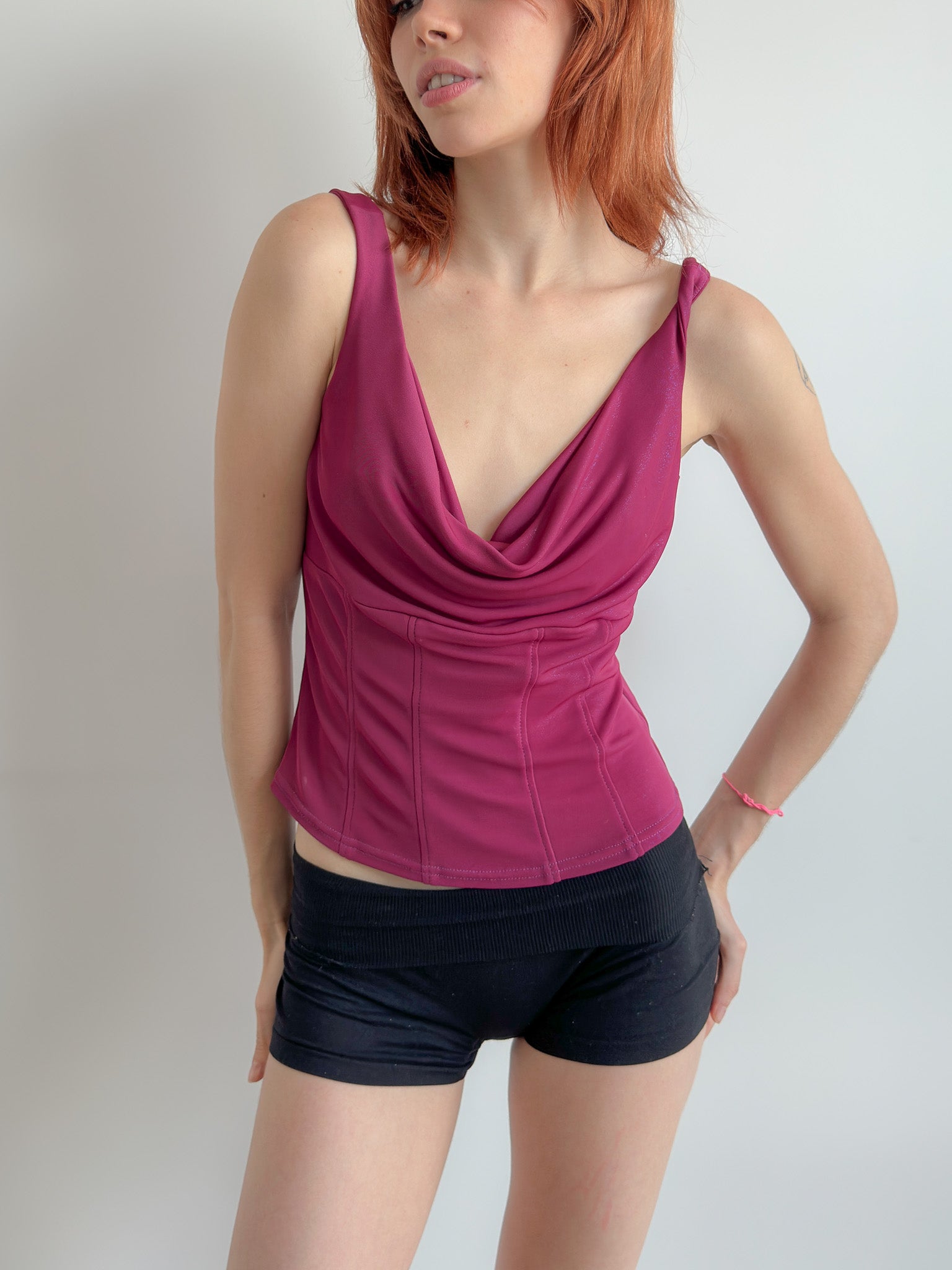 asymmetric slouch tank / size s