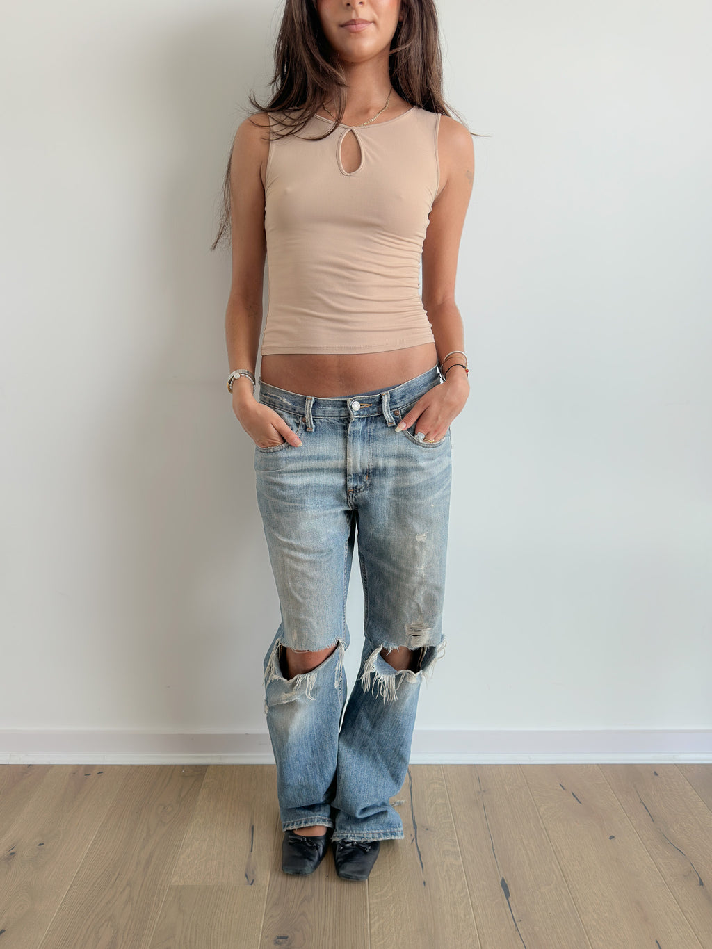 slinky tank top / size xs-s