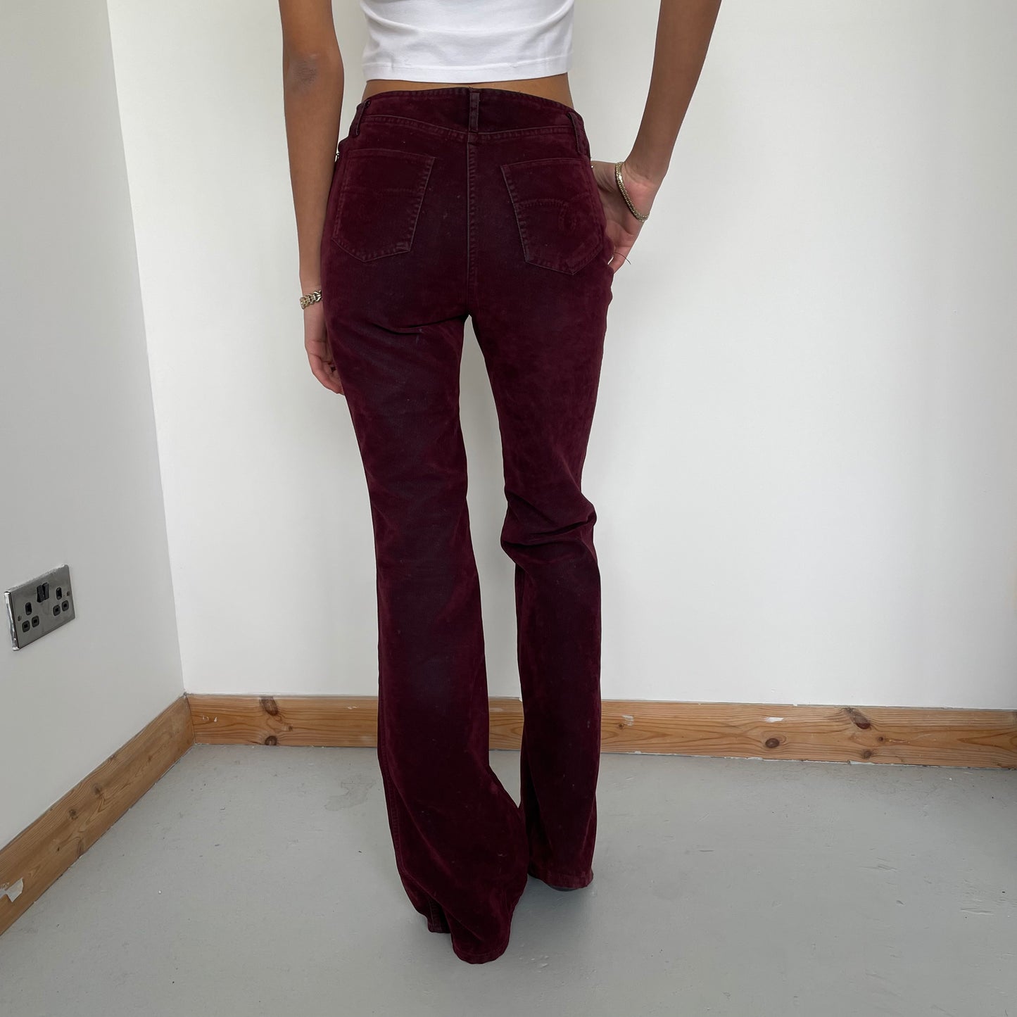 Vintage 00’s Suede Feel Flares - Size S