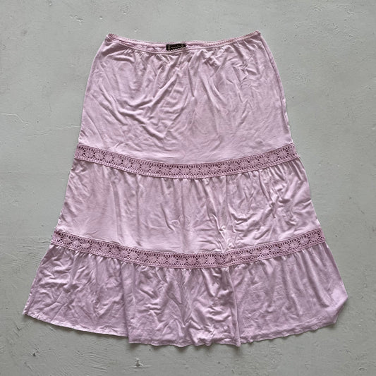 00’s Lilac Tiered Boho Skirt - Size S/M