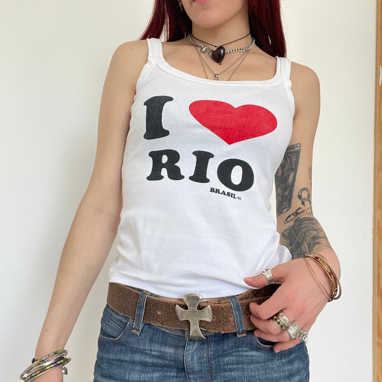 Vintage 00’s Brazil Vest Top - Size S/M