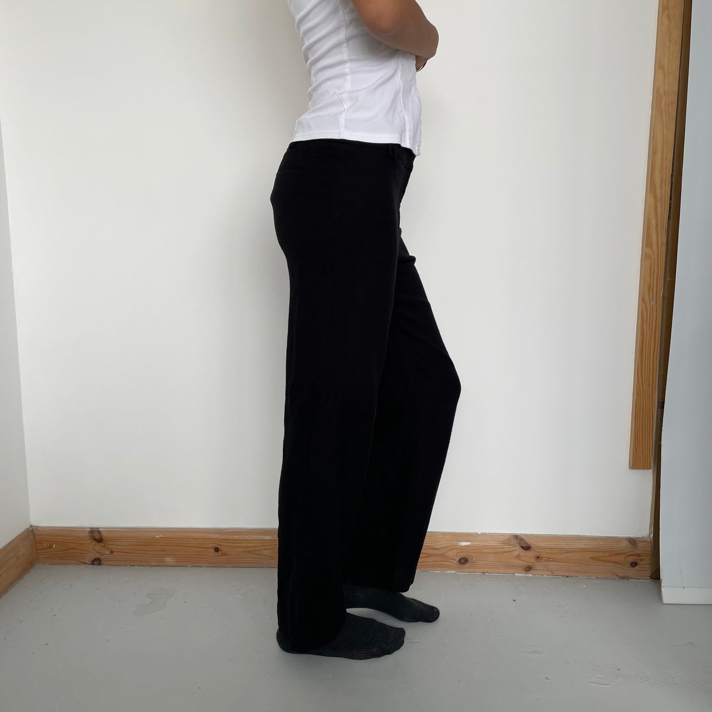 Vintage 00’s Black Baggy Trousers - Size S