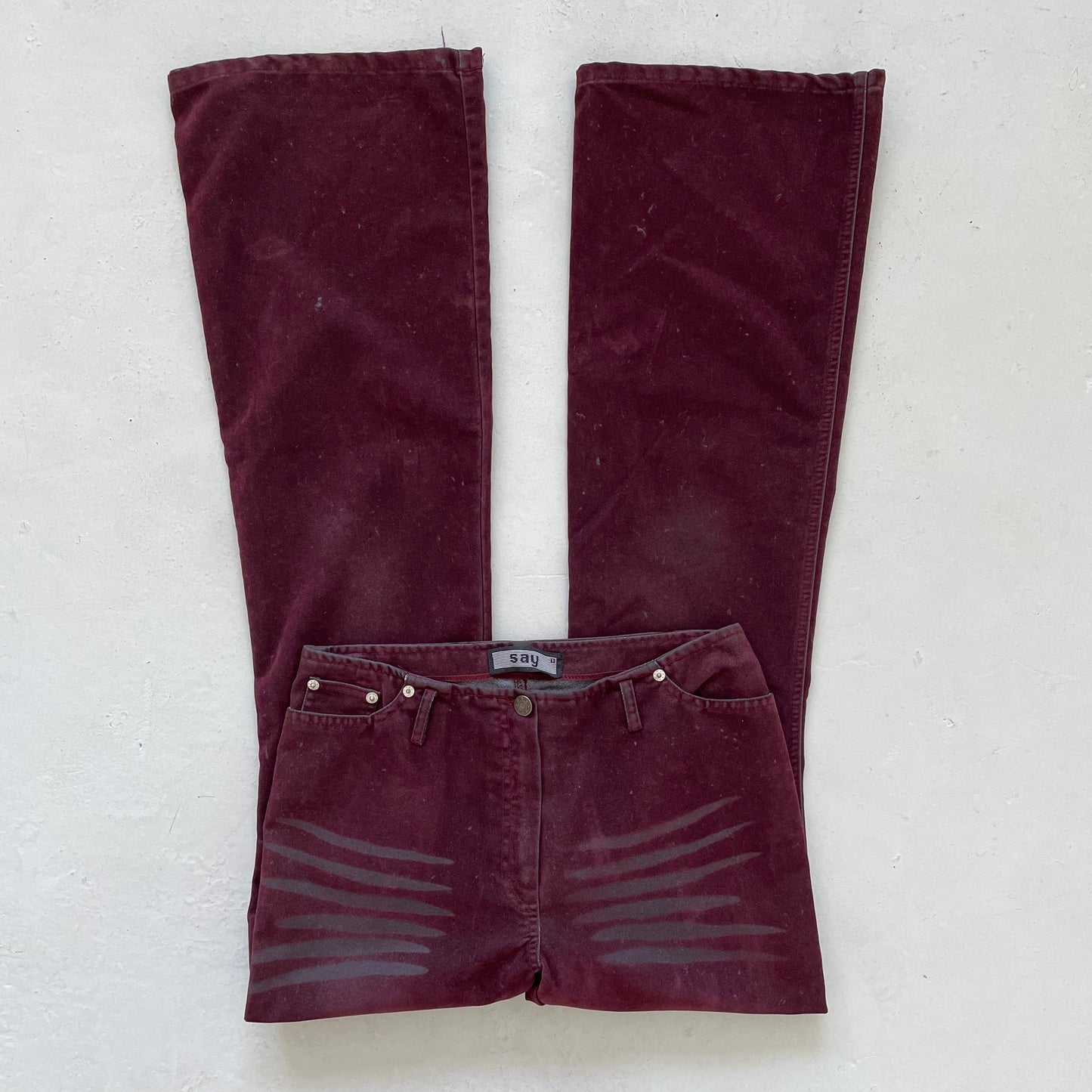 Vintage 00’s Suede Feel Flares - Size S