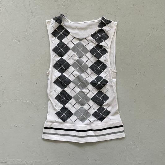 00’s Argyle Tank Top - Size XS/S