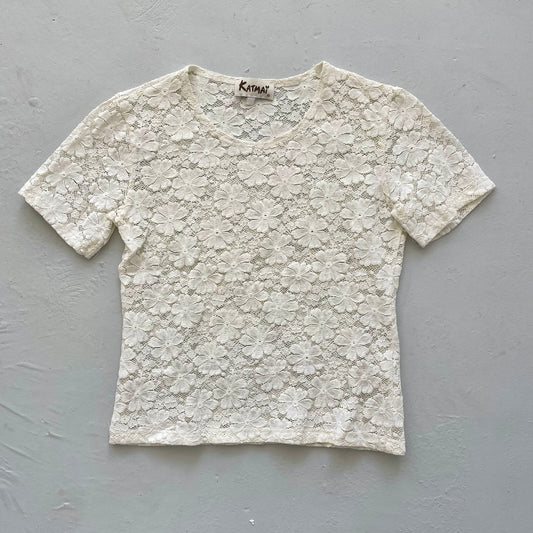 Vintage 00’s Lace Baby Tee - Size M