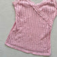 Vintage Y2K Pink Mesh Cami Top - Size XS/S